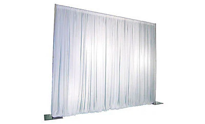 White 4m drop x 5m width velveteen drape - 200GSM - Image 3