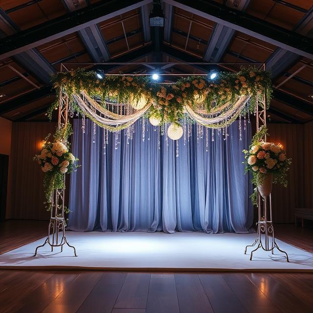 White 6m drop x 5m width velveteen drape - 200gsm - Image 7