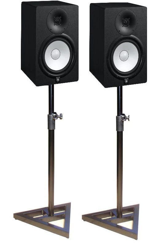 YAMAHA HS8 8" ACTIVE STUDIO MONITORS BLACK (PAIR) - With MONITOR STANDS