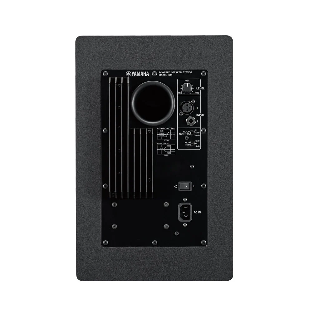 YAMAHA HS8 8" ACTIVE STUDIO MONITORS BLACK (PAIR) - With MONITOR STANDS - Image 5