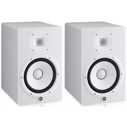 YAMAHA HS8W 8" ACTIVE STUDIO MONITORS WHITE (PAIR) With MONITOR STANDS - Image 2