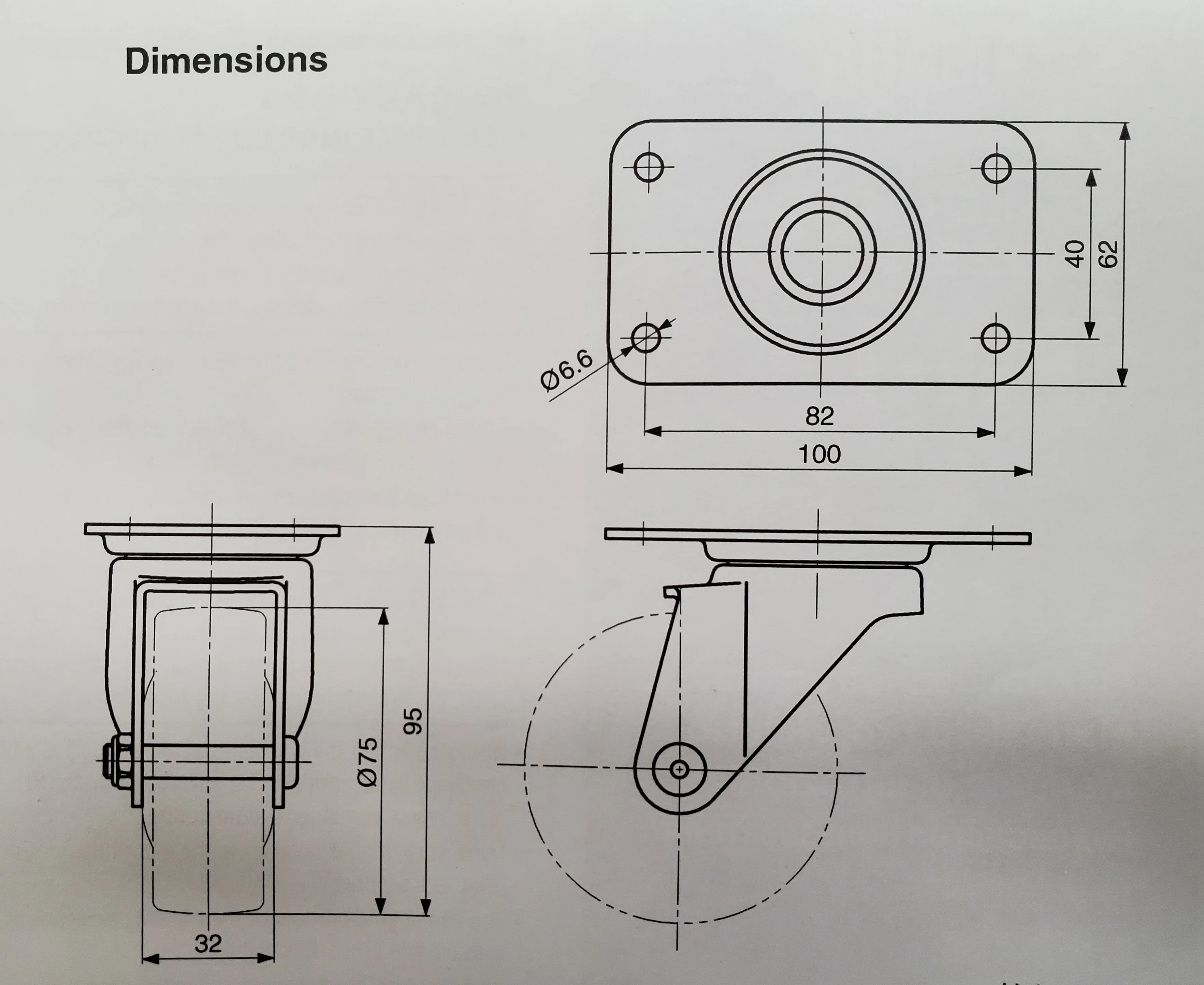 Yamaha SPW-1 Wheel Kit for Yamaha DXS Subwoofers - Image 2